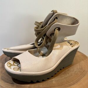 Fly London leather wedge sandals